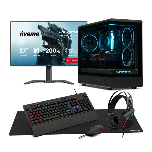 Horizon Core Bundle Ryzen 5 RTX 5070 Pre-built Gaming PC with Monitor and Accessories