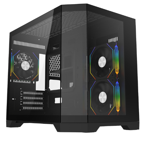 CiT Mars Mid Tower Gaming Case - Black 