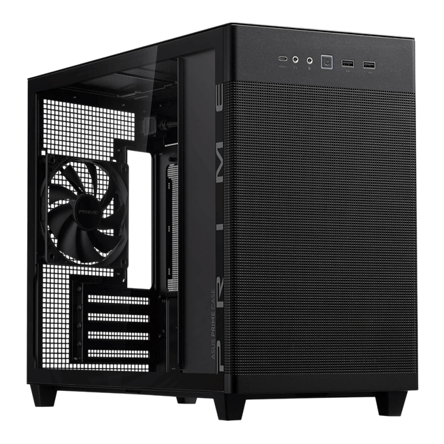 ASUS Prime AP201 TG Mid Tower Gaming Case - Black 