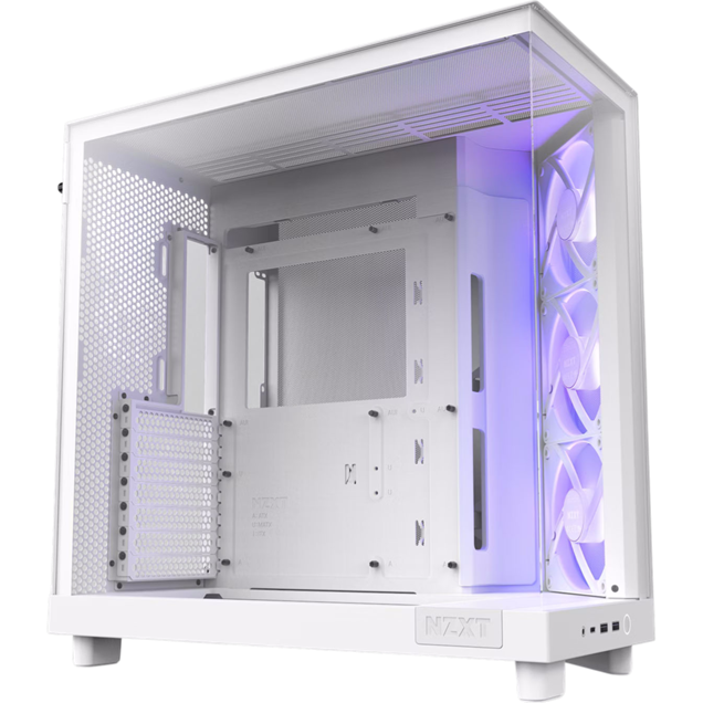 NZXT H6 Flow RGB Mid Tower Case - White 