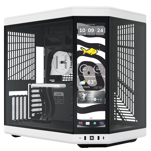 HYTE Y70 Touch Infinite Mid Tower Gaming Case - Black/White 