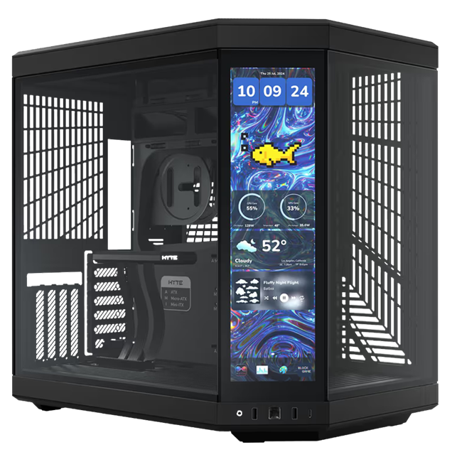 HYTE Y70 Touch Infinite Mid Tower Gaming Case - Black 