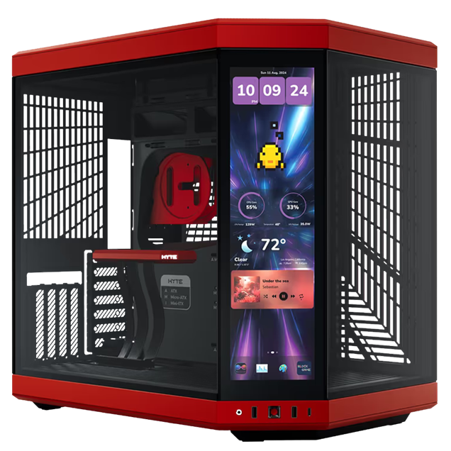 HYTE Y70 Touch Infinite Mid Tower Gaming Case - Red 