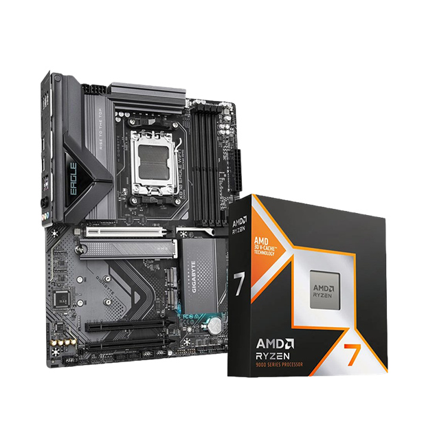 CCL 9850X3D X870 Eagle Gaming Motherboard Combo