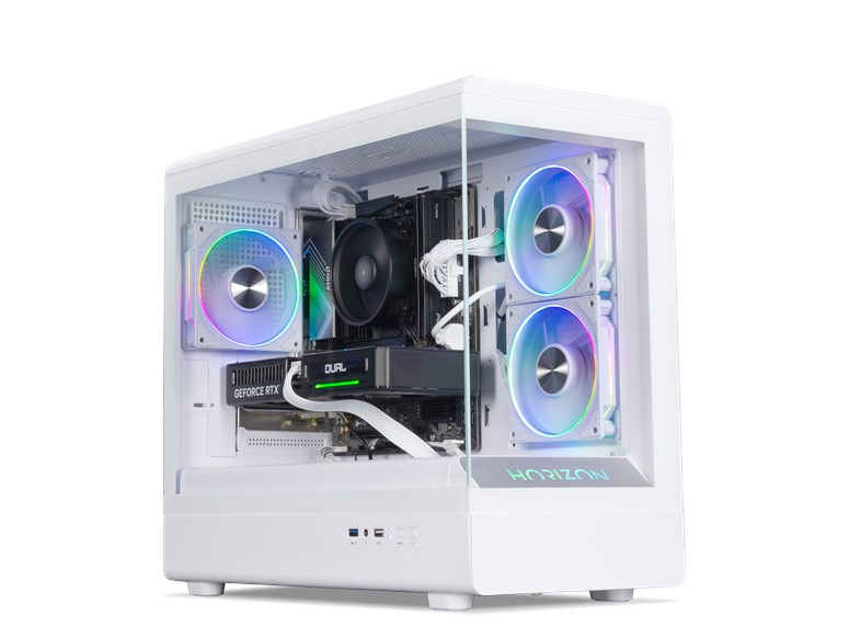 Horizon BR Ryzen 5 RTX 5060 White Gaming PC with PC & Bundle - CCL