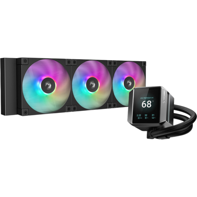 DeepCool Mystique 360 ARGB 360mm AiO Liquid CPU Cooler in Black