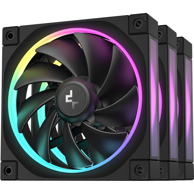 DeepCool FL12-3 IN 1 120mm PWM Triple Fan Pack in Black