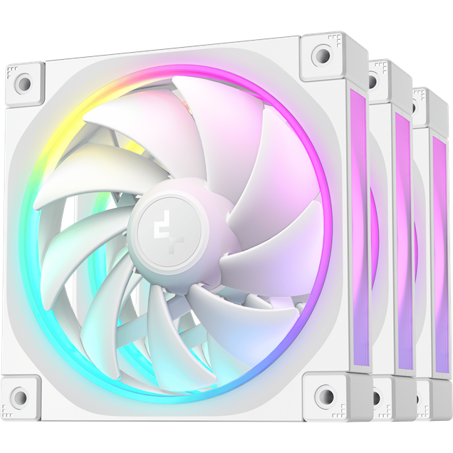 DeepCool FL12 WH-3 IN 1 120mm PWM Triple Fan Pack in White