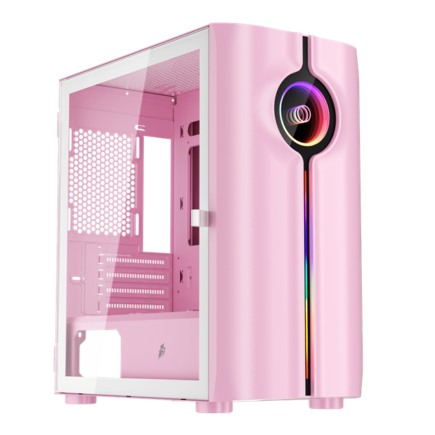 1st Player IS3 Mid Tower Gaming Case - Pink 