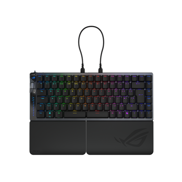 ASUS ROG Falcata 75pc Split Gaming Keyboard in Black with ROG HFX V2 Magnetic Switches