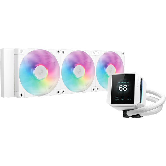 DeepCool MYSTIQUE 360 WH ARGB 360mm AiO Liquid CPU Cooler in White