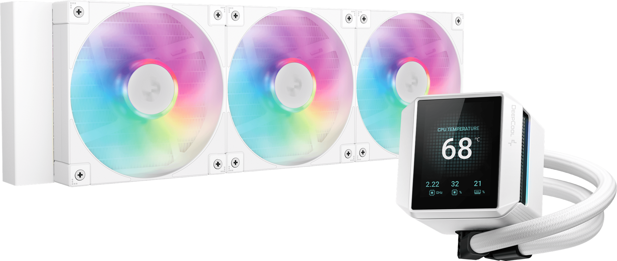 DeepCool MYSTIQUE 360 WH ARGB 360mm AiO Liquid CPU Cooler in White