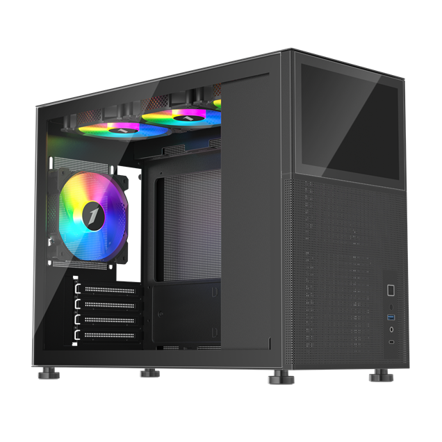 1st Player MIKU Mi6-EV Mid Tower Gaming Case - Black 