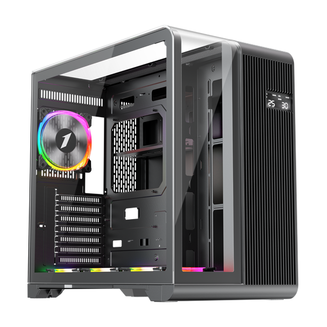 1st Player RT7 RGB Mid Tower Gaming Case - Black 