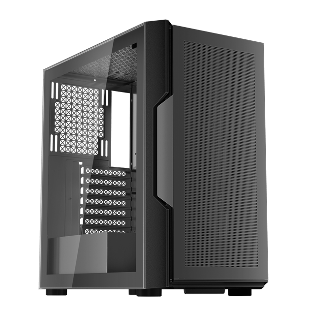 1st Player T7-P Mid Tower Gaming Case - Black 
