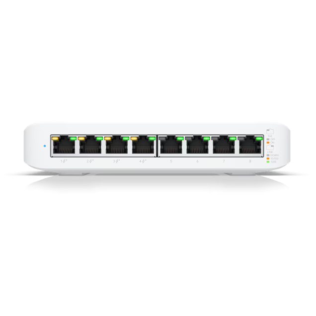 Ubiquiti Networks USW-Lite-8-POE 8-Port Gigabit PoE+ Mini Switch 