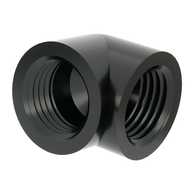 Barrow G1/4 90 Degree Female to Female Angle Fitting Black