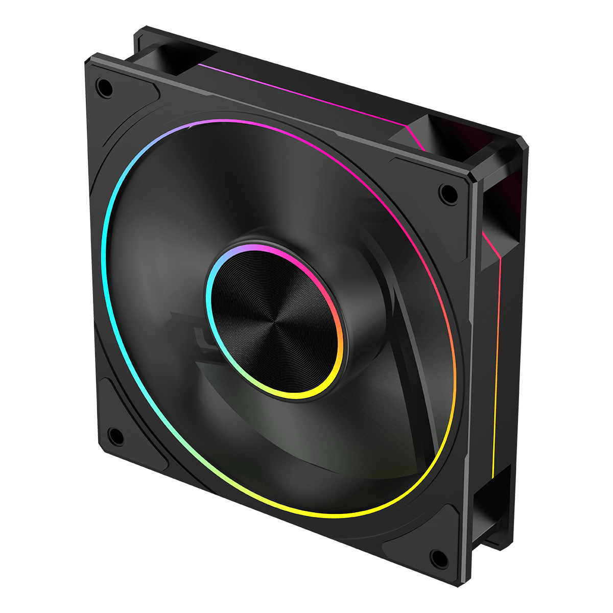 Powercool Airflow Reverse 120mm ARGB Black 4-Pin PWM PC Cooling Fan ...