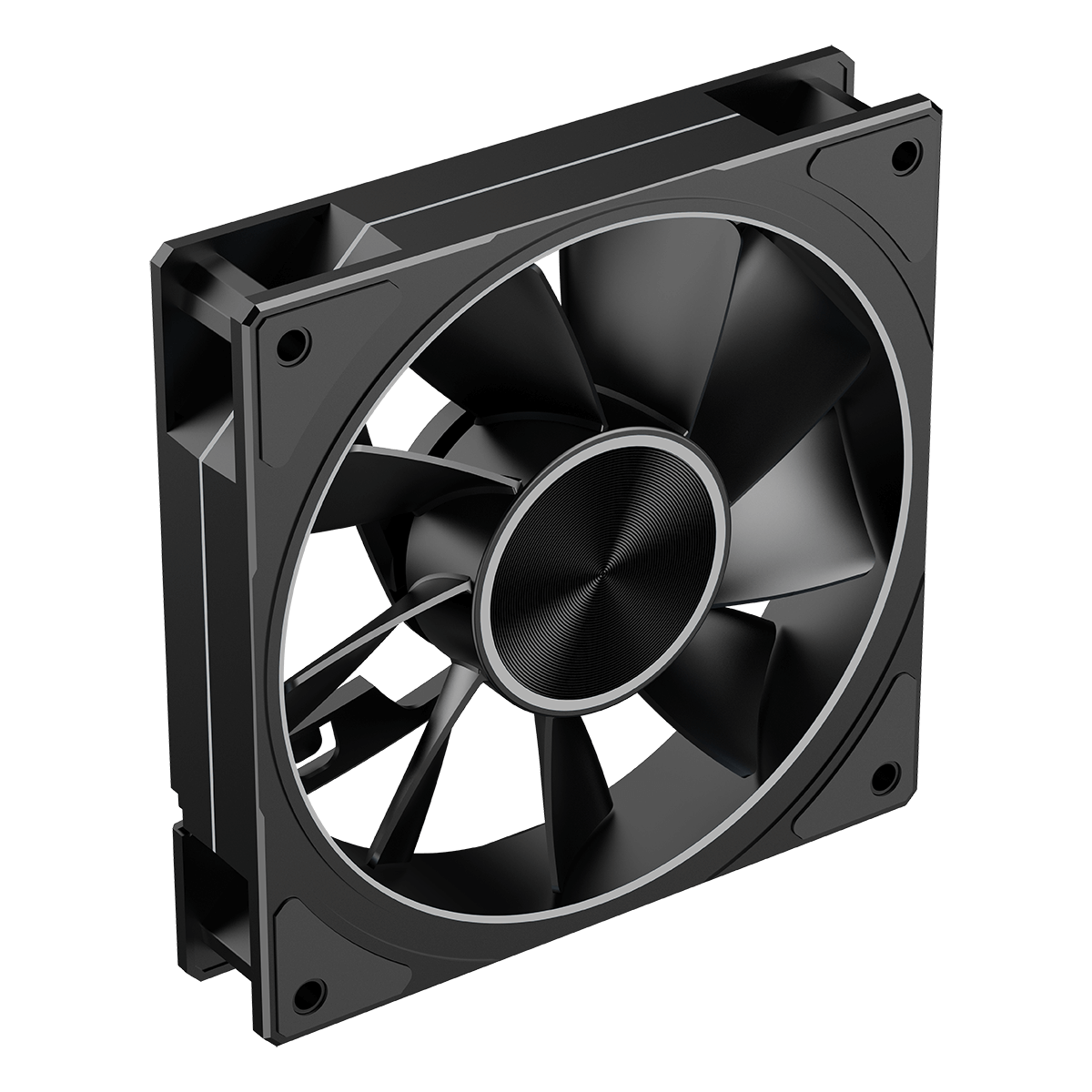 Powercool Airflow Reverse 120mm ARGB Black 4-Pin PWM PC Cooling Fan ...