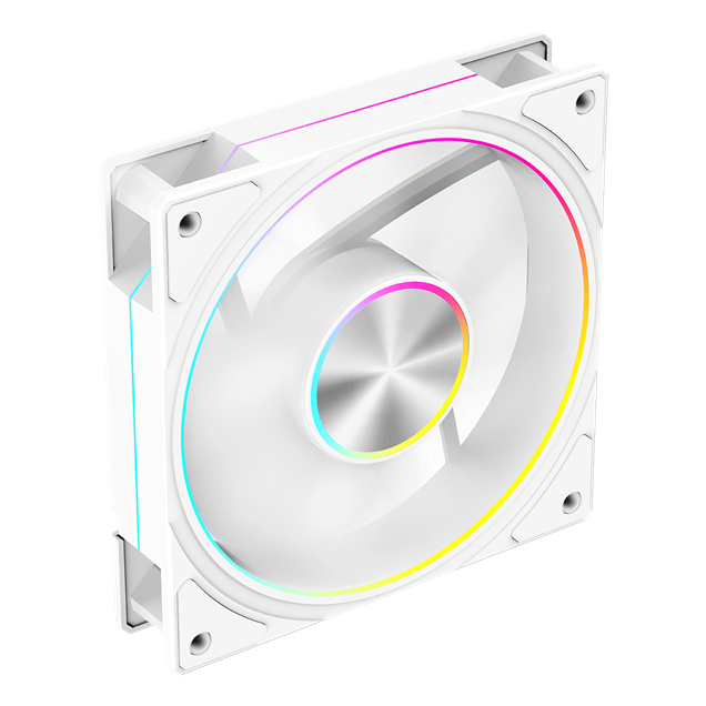 Powercool Airflow 120mm ARGB White 4-Pin PWM PC Cooling Fan
