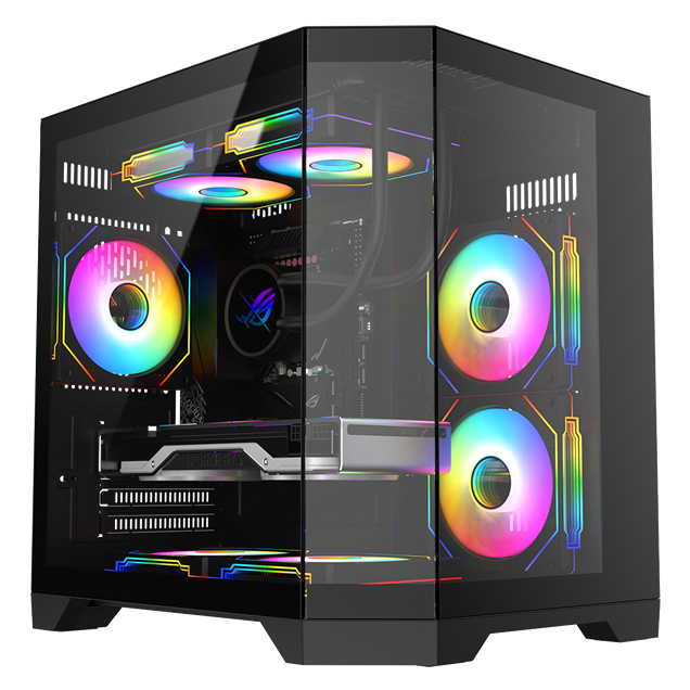 CiT DS240 Micro Tower Gaming Case - Black 