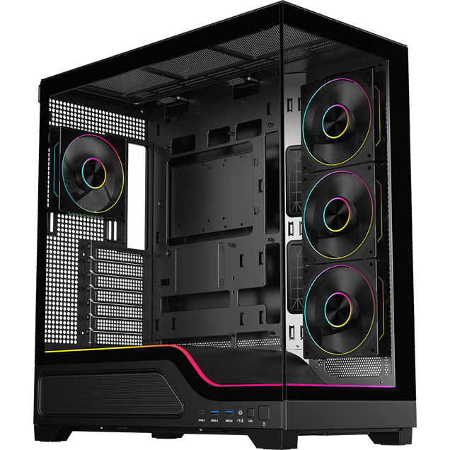 Powercool PC-PULSAR-BLK Mid Tower Gaming Case - Black 