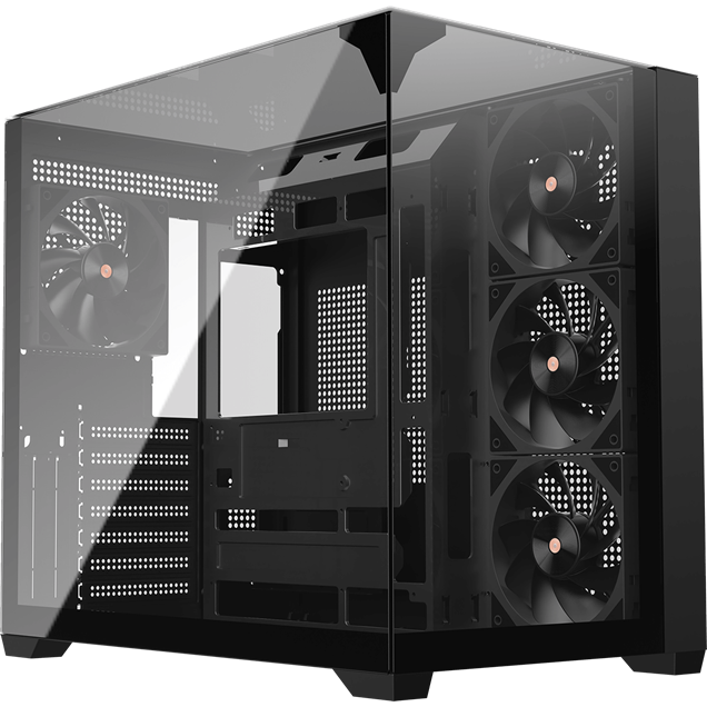Powercool PC-PURE-BLK Mid Tower Gaming Case - Black 
