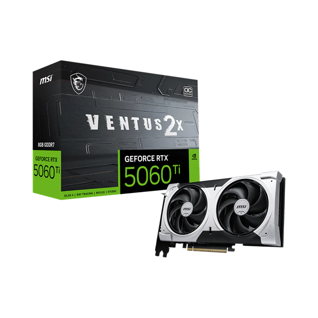 MSI GeForce RTX 5060 Ti VENTUS 2X PLUS OC 8GB GDDR7 Graphics Card