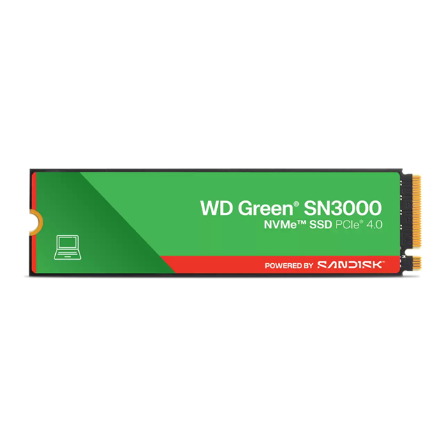 WD Green SN3000 - SSD - 2 TB - internal - M.2 2280 - PCIe 4.0 x4 (NVMe)